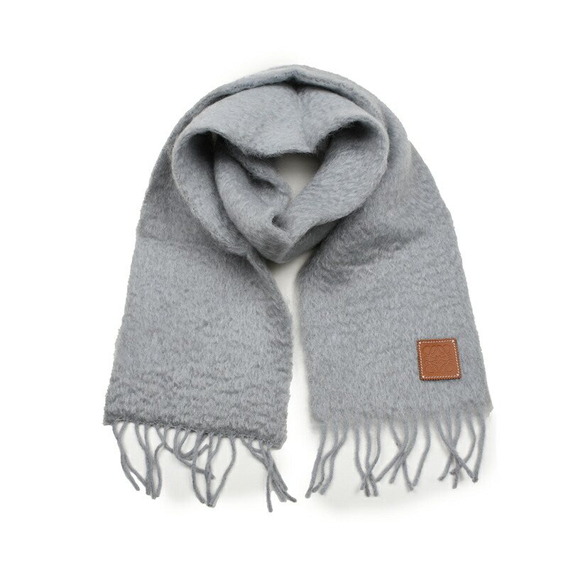 楽天市場】LOEWE ロエベ アナグラム グレーウールモヘアマフラー