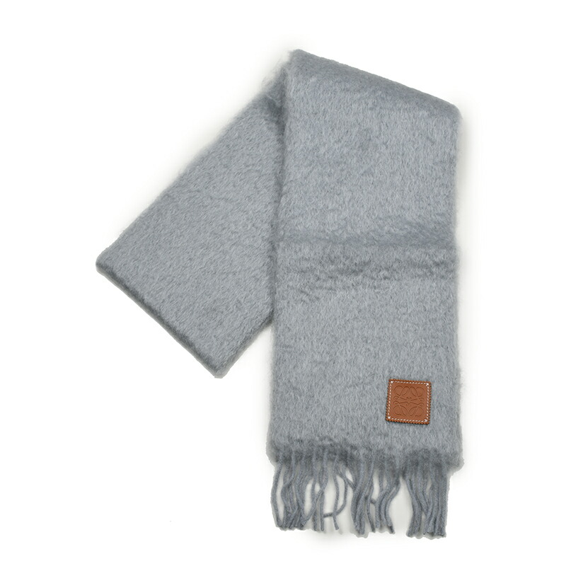 楽天市場】LOEWE ロエベ アナグラム グレーウールモヘアマフラー