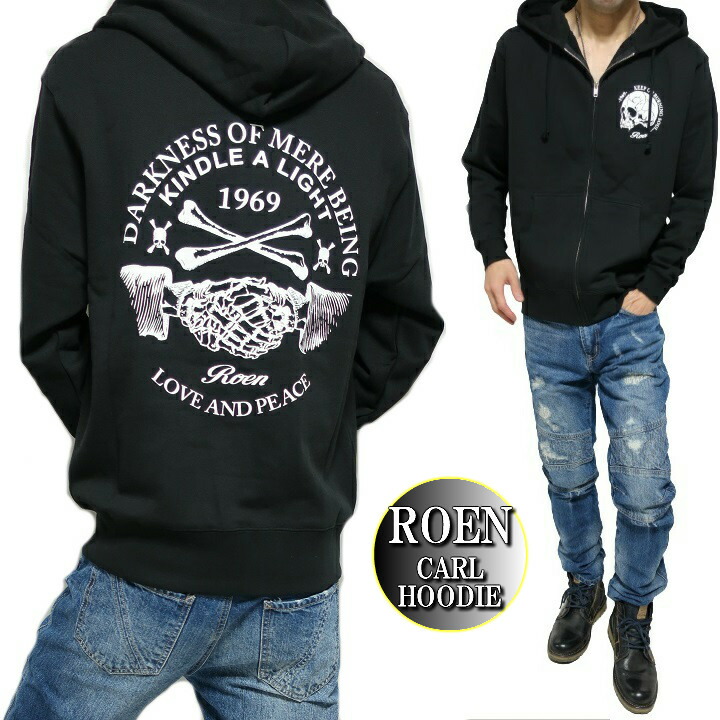 楽天市場】スカル パーカー Roen ロエン ドクロ メンズ ジップ