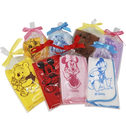 楽天市場】送料無料【NEWディズニーリボン付カラフルミニタオル 8枚