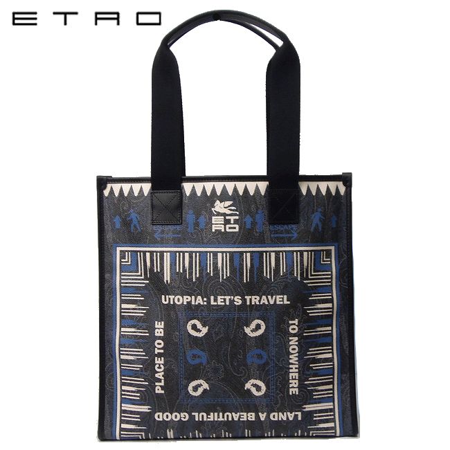 楽天市場】ETRO エトロ ペイズリー×バンダナ トートバッグ 1N899 2929