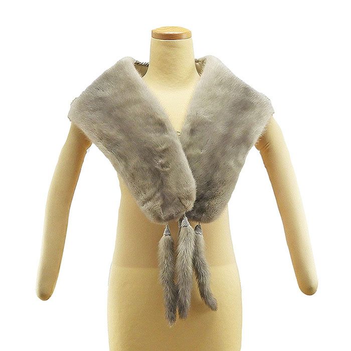 楽天市場】ショール ミンク 毛皮 ストール リアルファー ショール