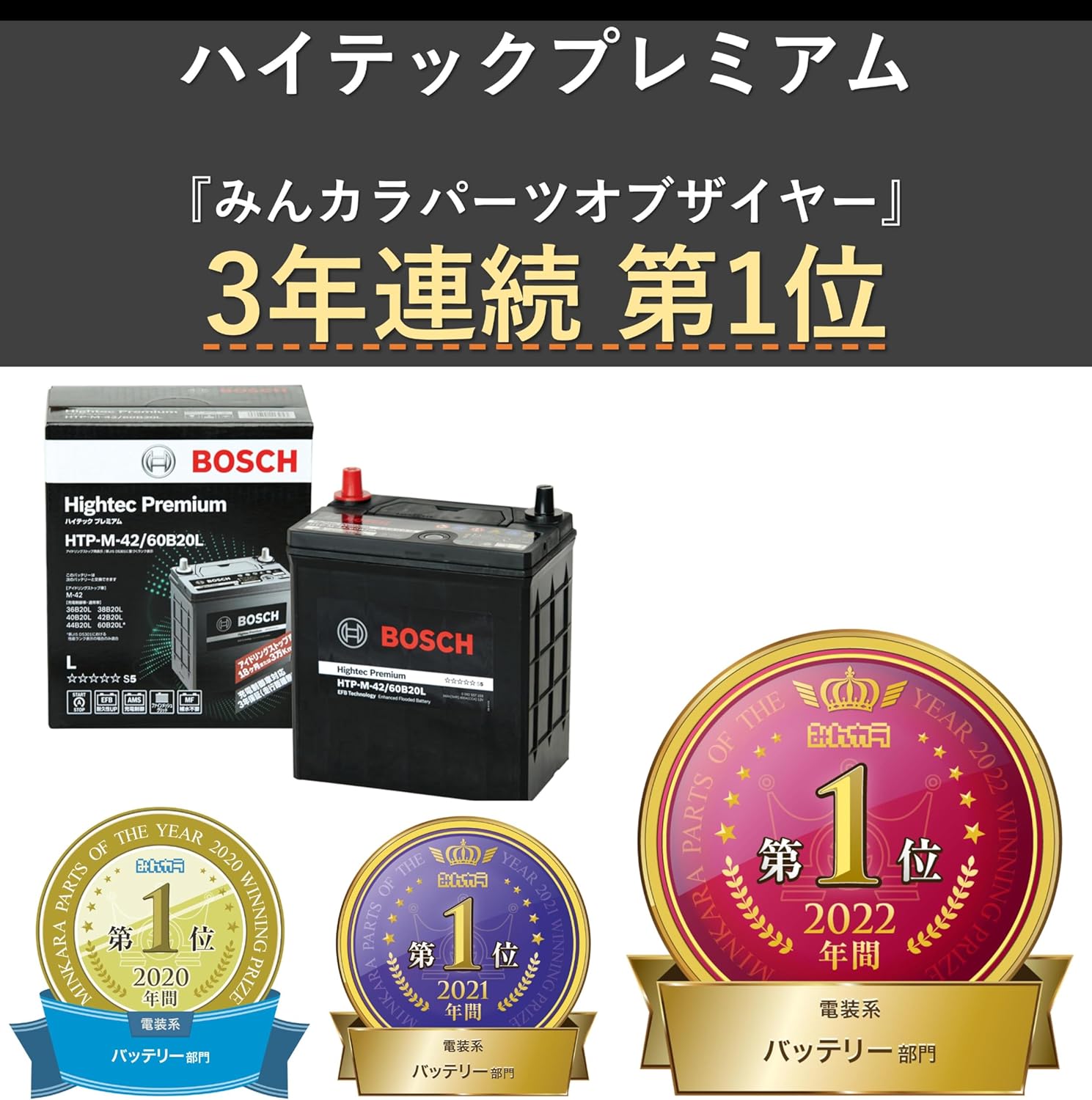 楽天市場】BOSCH ボッシュ バッテリー ハイテック プレミアム HTP