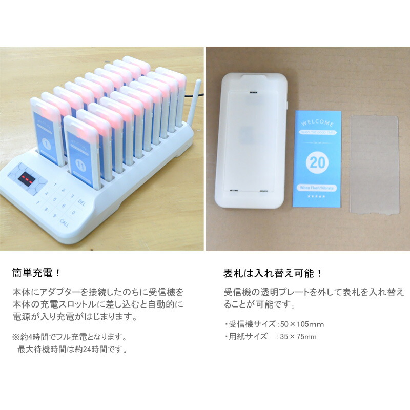 楽天市場】呼び出しベル ワイヤレスチャイム 受信機20台セット 介護