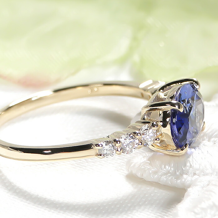 楽天市場】K18YG タンザナイト & ダイヤモンド リング送料無料 代引