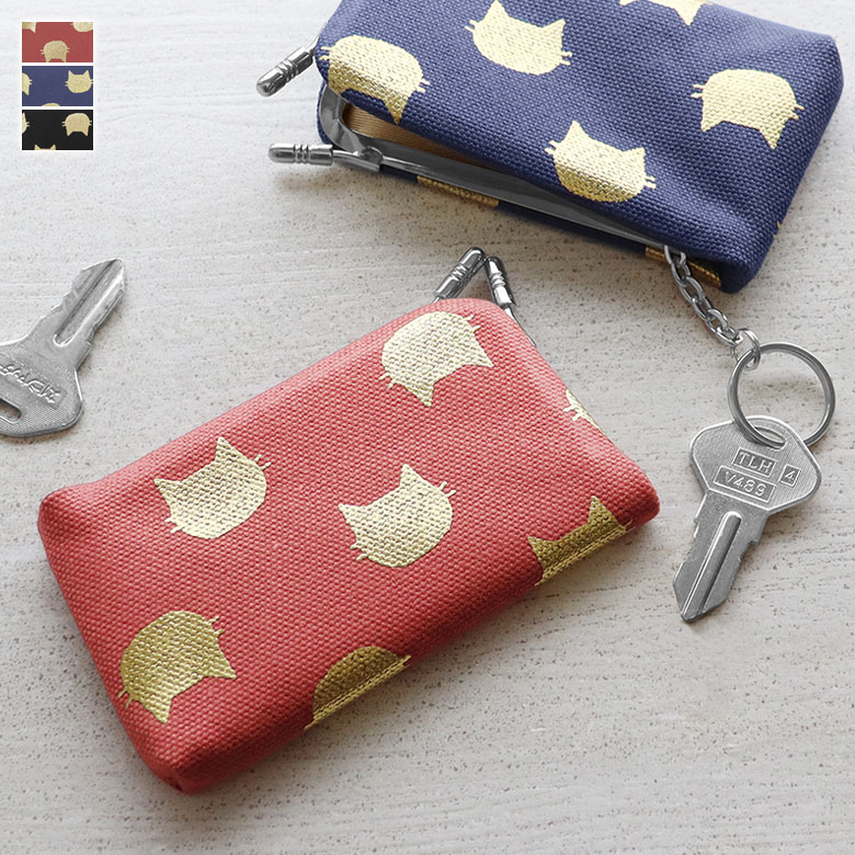 楽天市場】【受注生産品】がま口キーケース【HAKUにゃんこ】 [M便 1/6