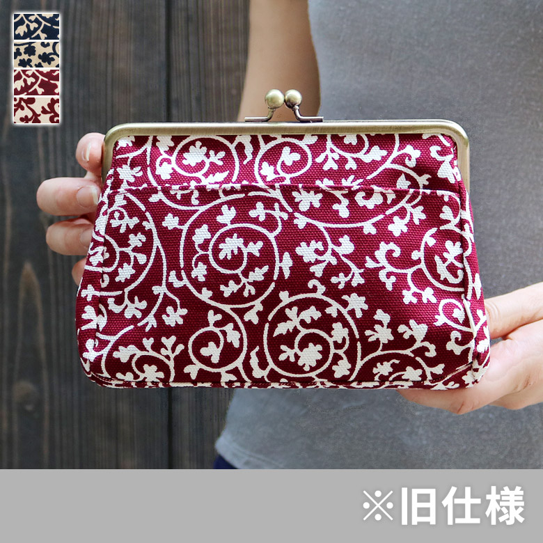 楽天市場】【在庫商品】がま口トラベルポーチ【帆布・蛸唐草