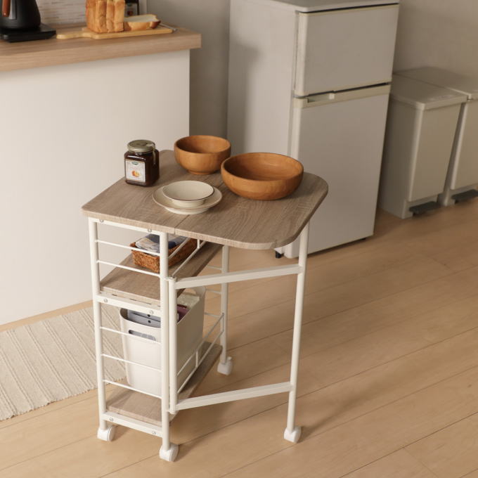 楽天市場】＼本日ポイント5倍／バタフライ キッチン ワゴン キャスター