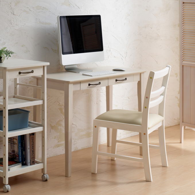 楽天市場】＼本日ポイント5倍／デスク 幅90cm 単品 ホワイト家具 白い