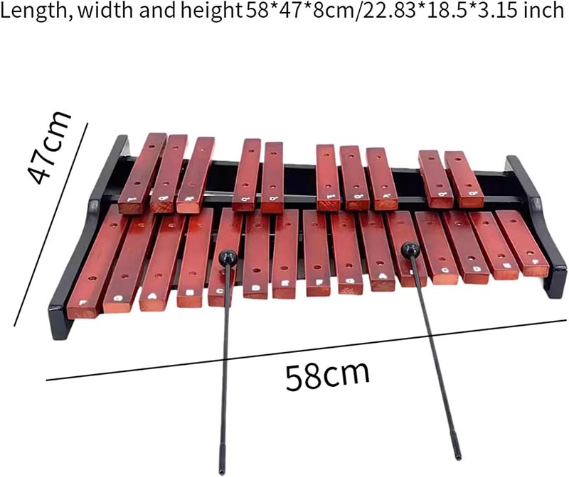 楽天市場】卓上木琴 25音 コンパクト グロッケンシュピール