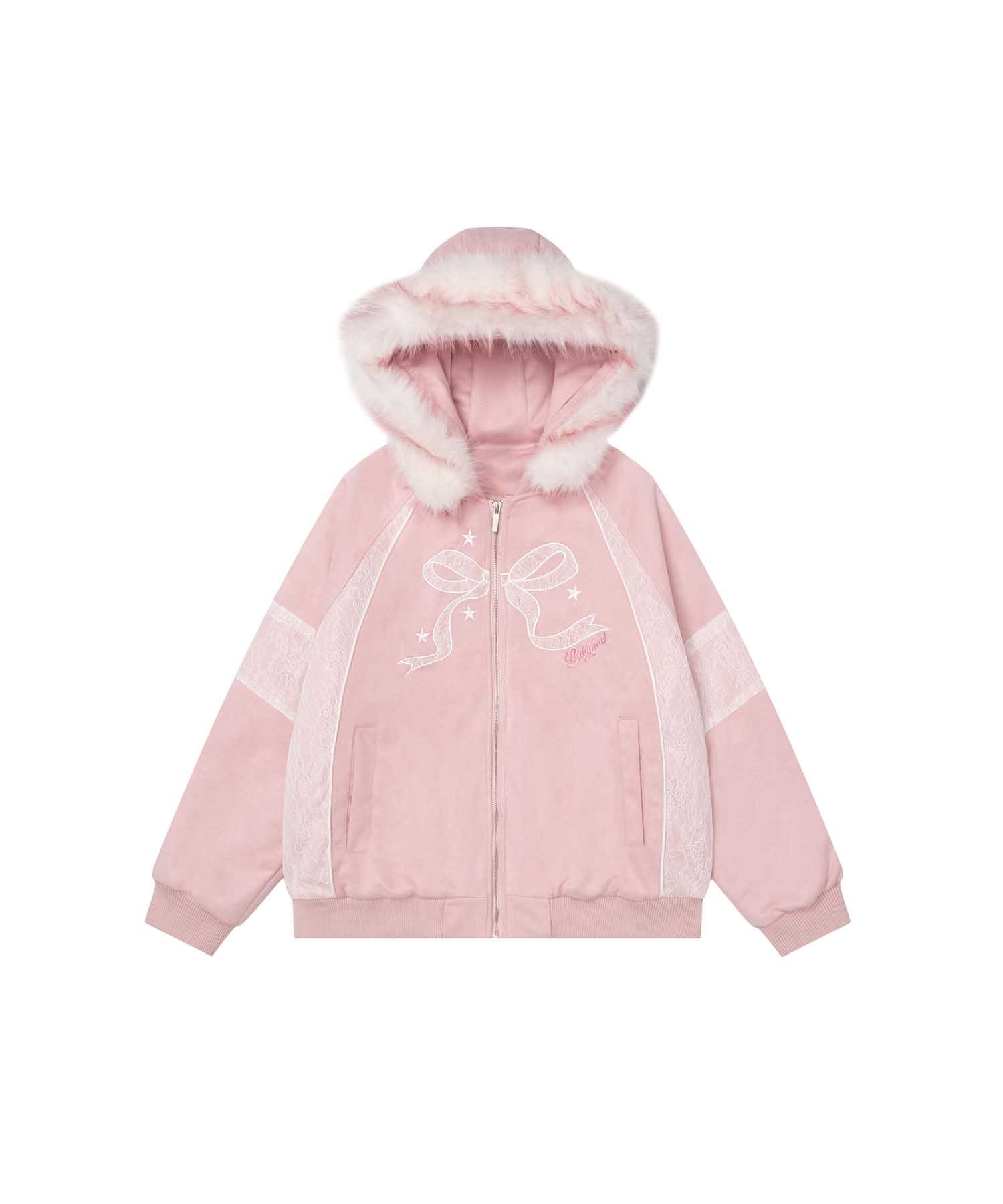 楽天市場】【2025AW】【HOOK】for girls レースリボン刺繍ファー付き