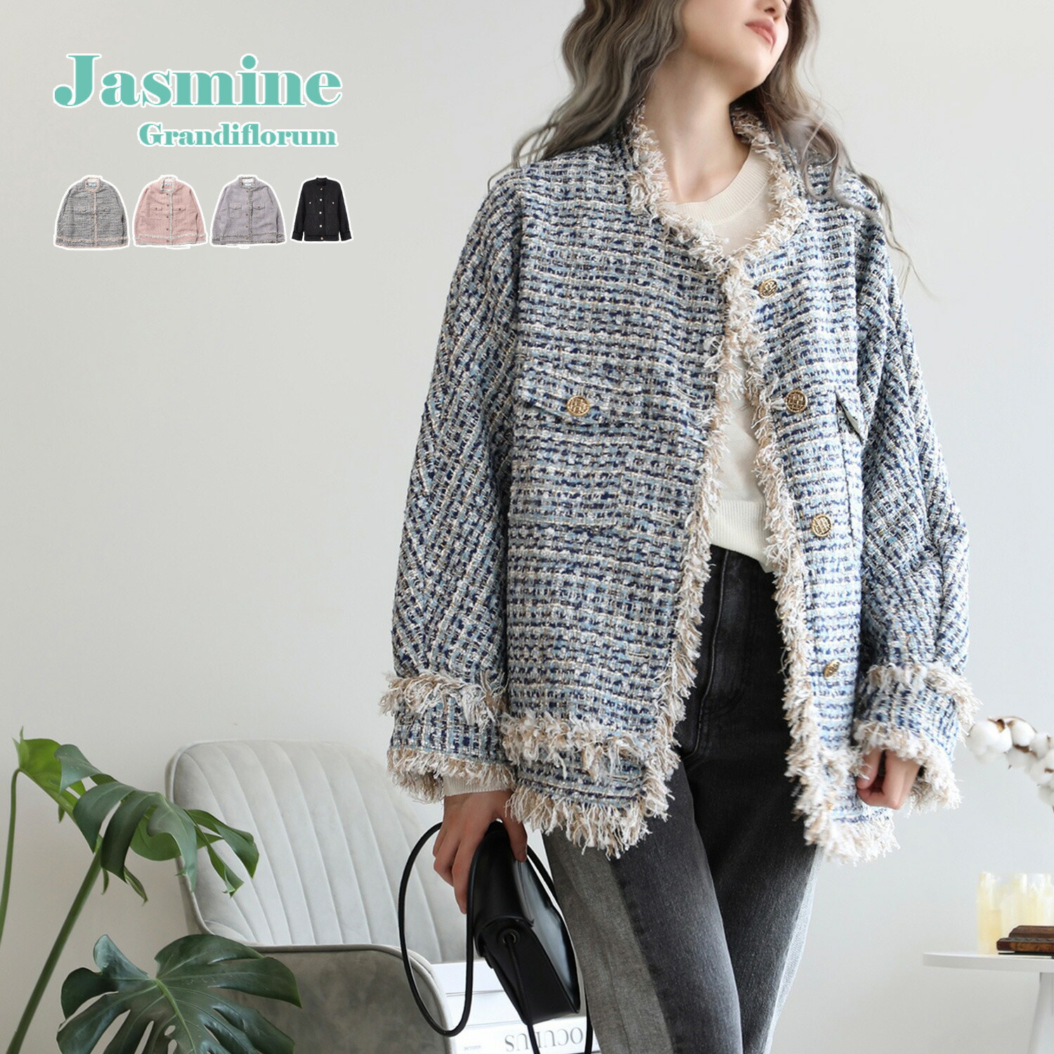 楽天市場】ツイード ジャケット レディース フォーマル ゆったり