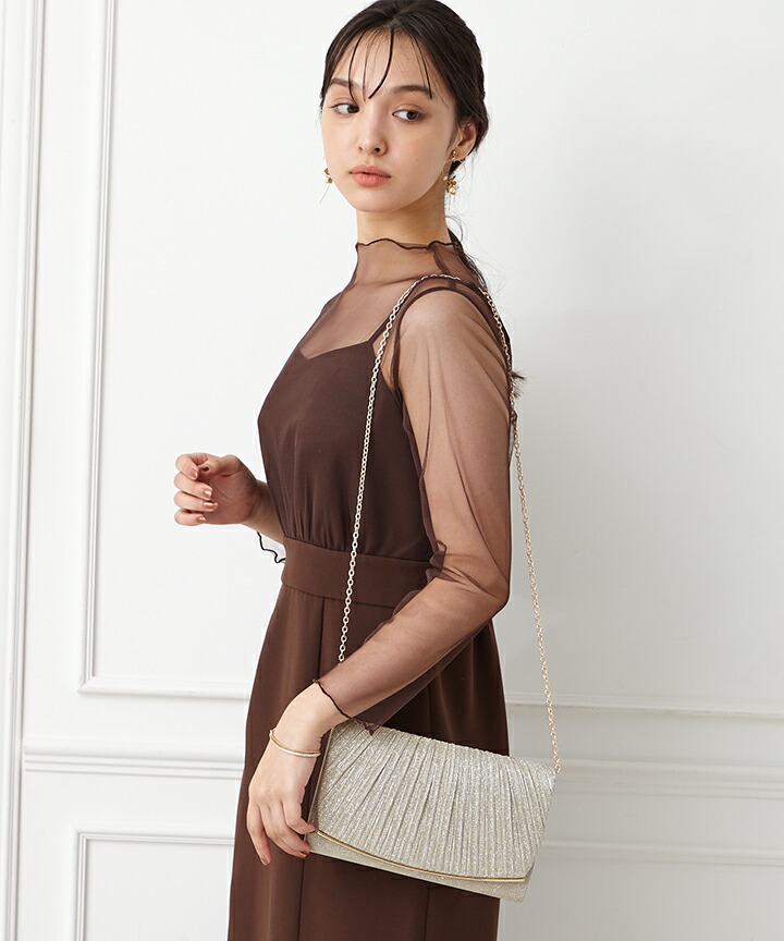 楽天市場】【10%OFFクーポン☆3/2 9:59まで】ラメプリーツバッグ&袱紗