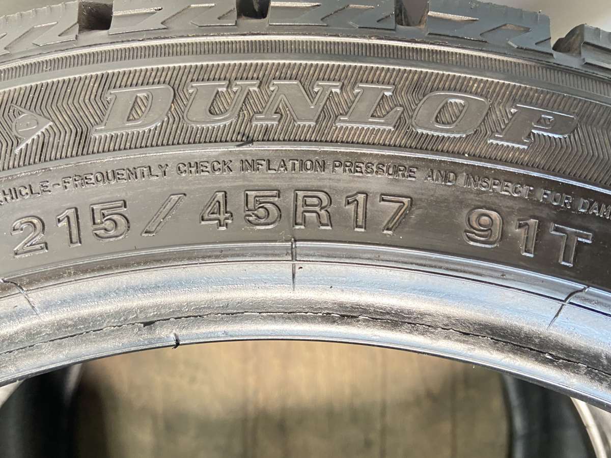 楽天市場】215/45R17 ダンロップ ウィンターマックス WM02 中古タイヤ