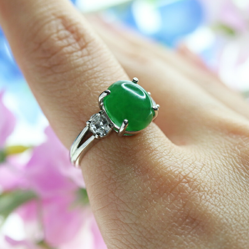 楽天市場】【ｾｰﾙ】翡翠 4.08ct リング 9号 PT900 プラチナ 指輪