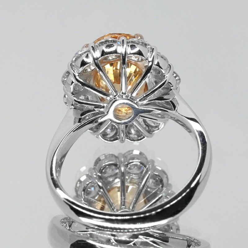 楽天市場】スリランカ産非加熱オレンジサファイア 5.07ct リング 12号