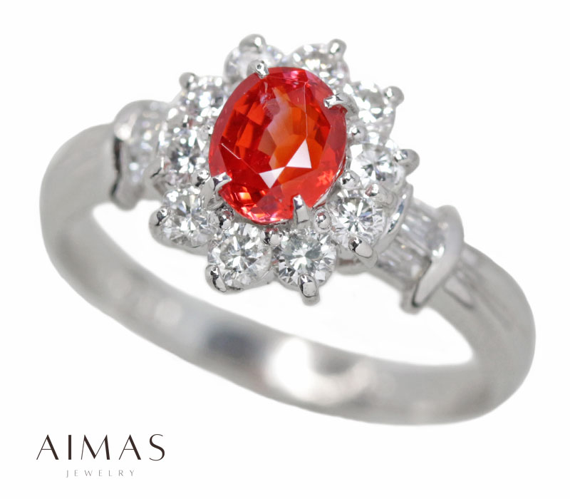 楽天市場】非加熱 パパラチアサファイア パパラチャサファイア 0.76ct