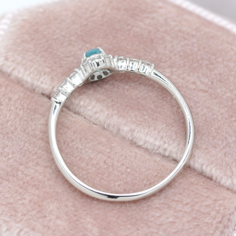 楽天市場】パライバトルマリン 0.1ct リング 11号 PT900 プラチナ