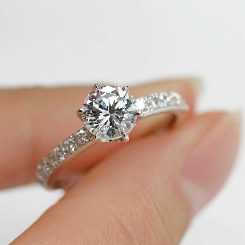 楽天市場】メインダイヤモンド 1.024ct (D VS2) ソリティアリング 12号