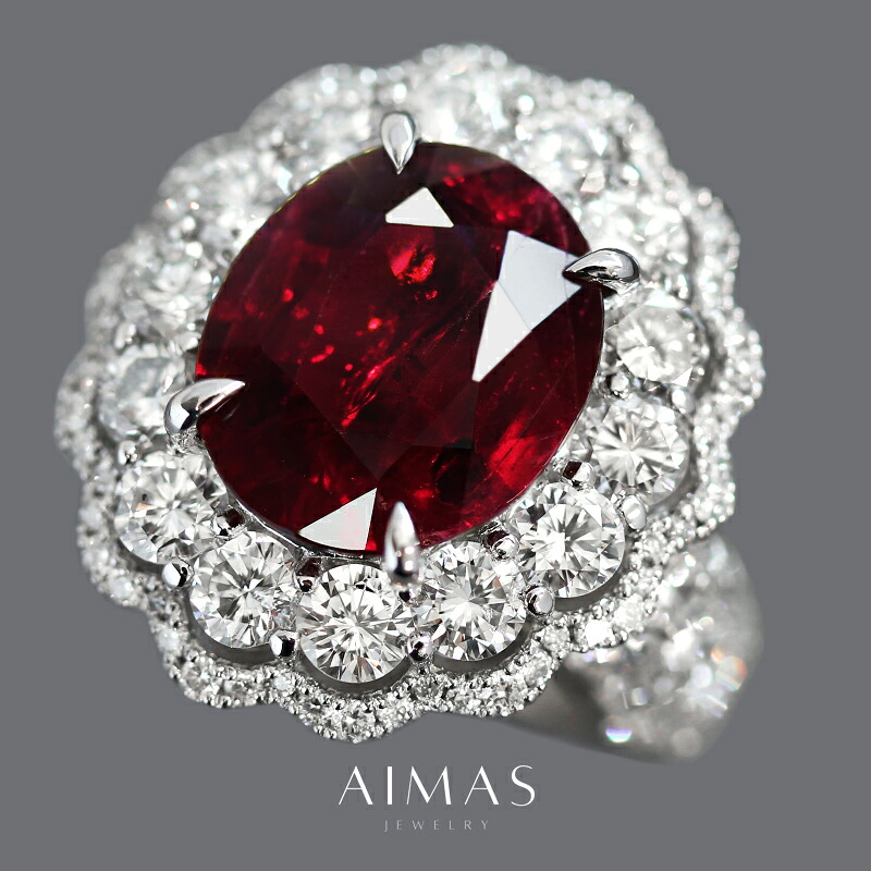楽天市場】タイ産ルビー 6.53ct リング 12号 PT950 プラチナ 指輪