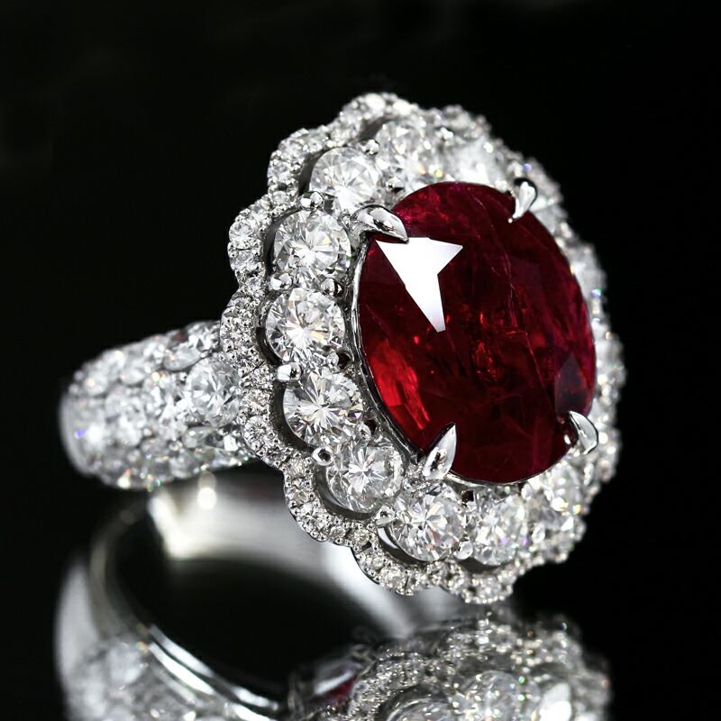 楽天市場】タイ産ルビー 6.53ct リング 12号 PT950 プラチナ 指輪
