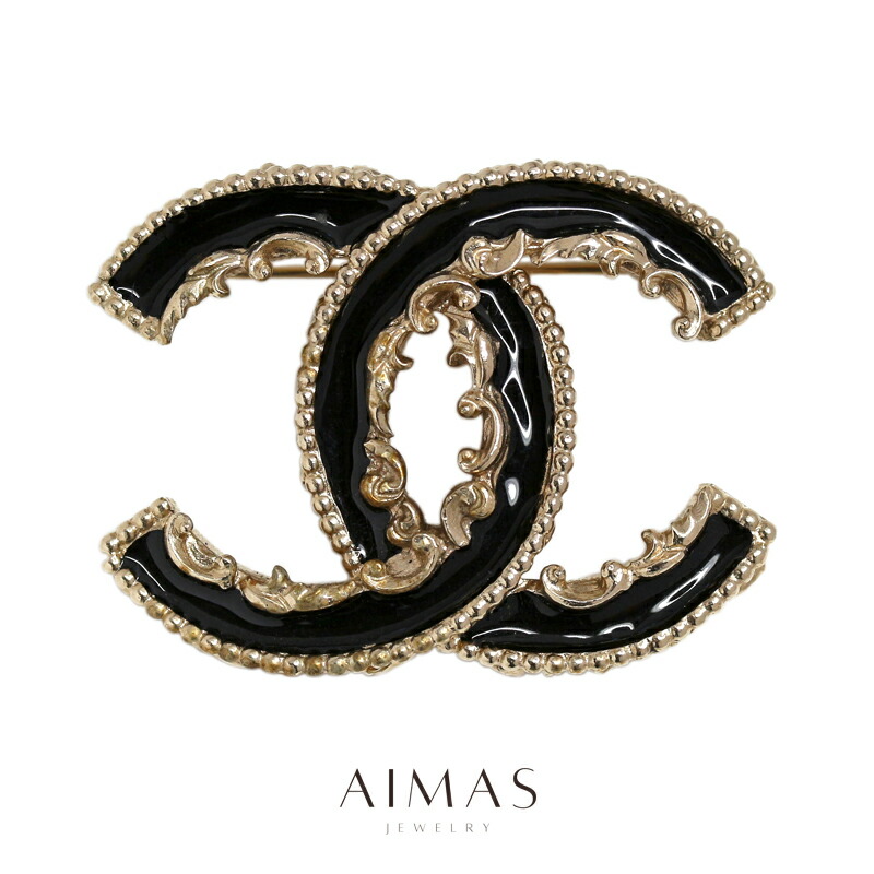 楽天市場】【CHANEL】シャネル ココマーク ブローチ GP エナメル B13C