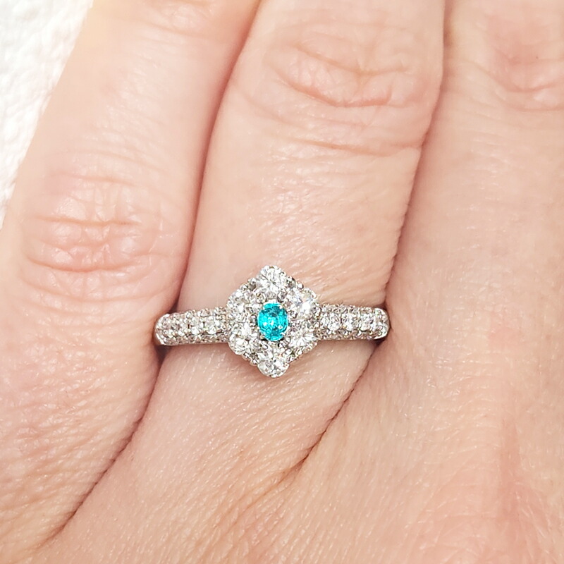 楽天市場】【ｾｰﾙ】パライバトルマリン 0.1ct リング 12号 PT950