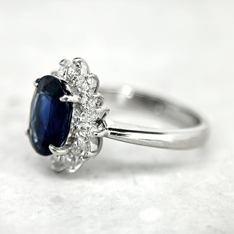 楽天市場】ロイヤルブルーサファイア 3.46ct リング 14号 PT900