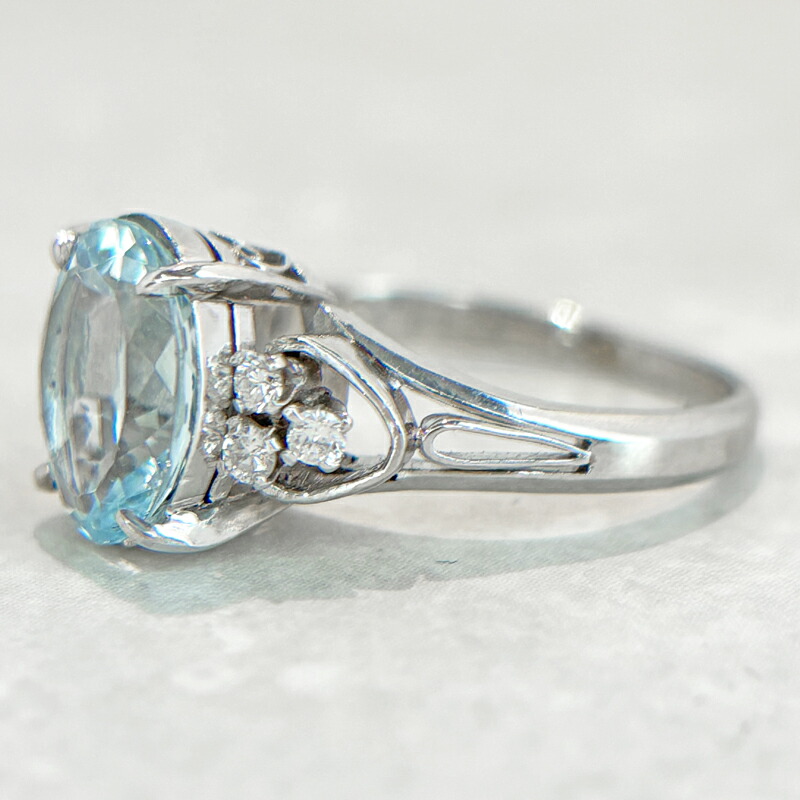 楽天市場】アクアマリン 2.055ct リング 12号 PT900 プラチナ