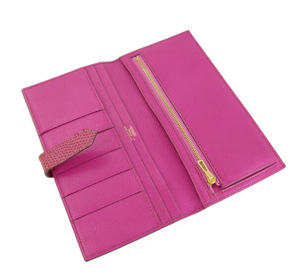 楽天市場】【ｾｰﾙ】【HERMES】エルメス ベアン リザード フューシャ