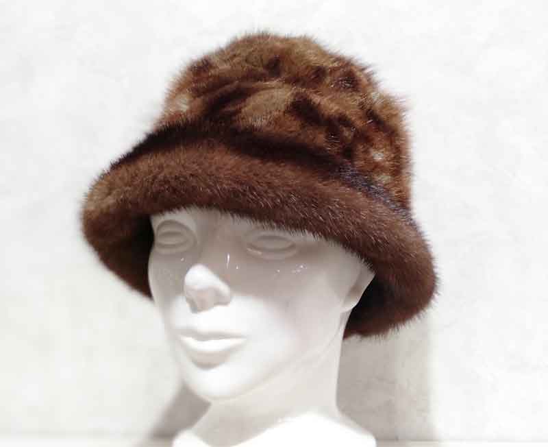 楽天市場】ミンクファー帽子 つば付き帽子 毛皮帽子 コンビ レディース