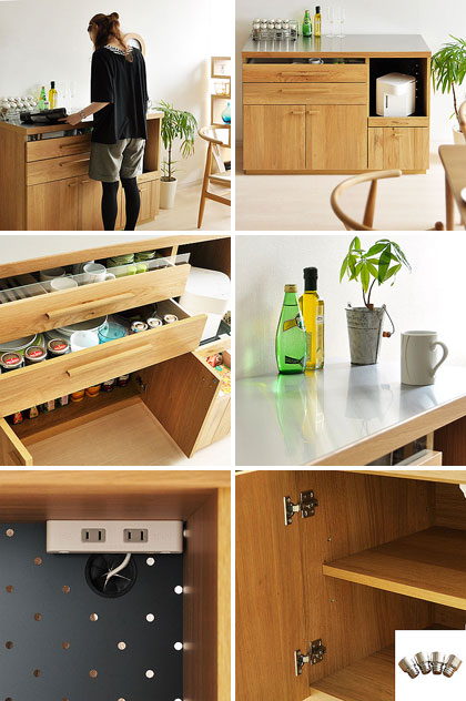 楽天市場】完成品 日本製 キッチンカウンター おしゃれ レンジ台