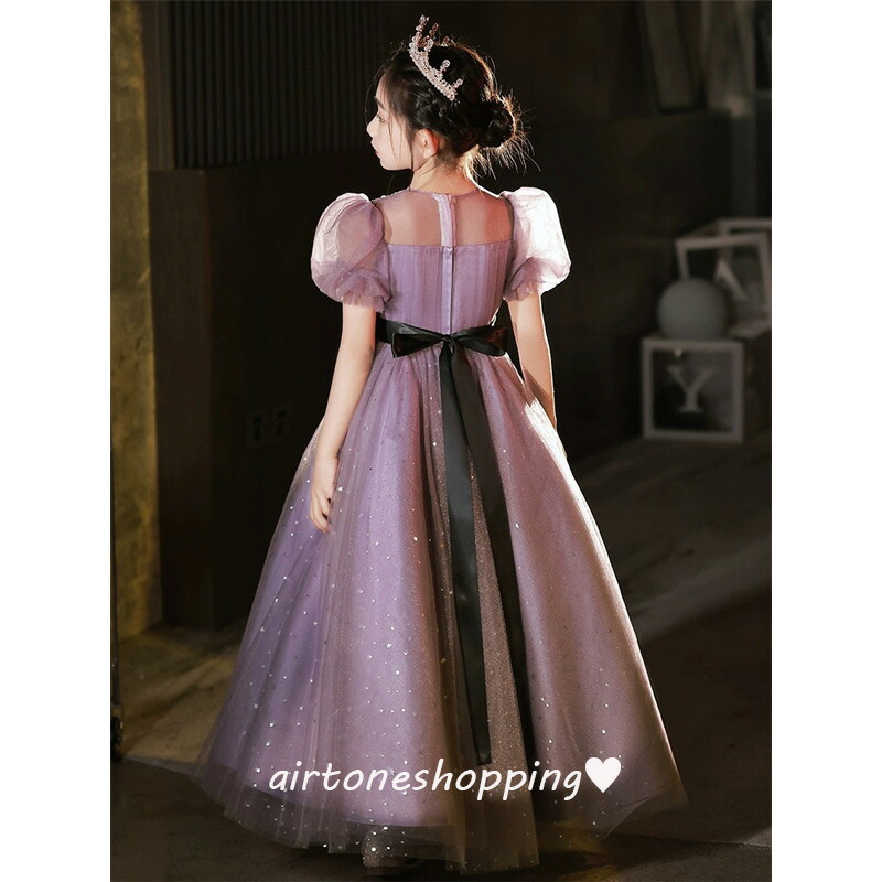 ゆめりすと 子供用ドレス パープル 紫 薄紫 演奏会 発表会 ソフィー