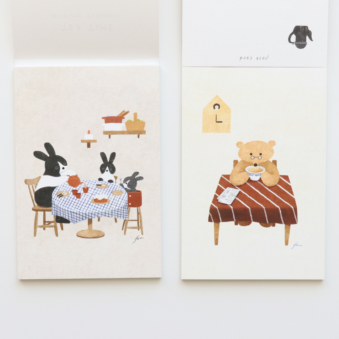 楽天市場】はがき箋 福岡麻利子 [ TEA TIME ] cozyca products/表現社