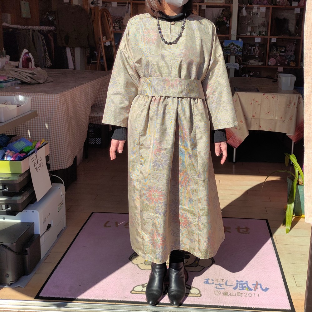楽天市場】着物 リメイク 日本製大島紬から七分袖ワンピースL～LL