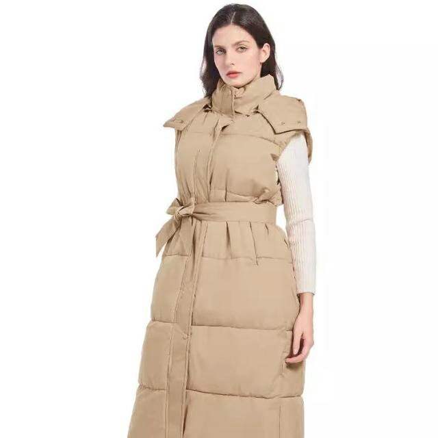 楽天市場】ロングベスト レディース ベスト ファイバーダウン コート