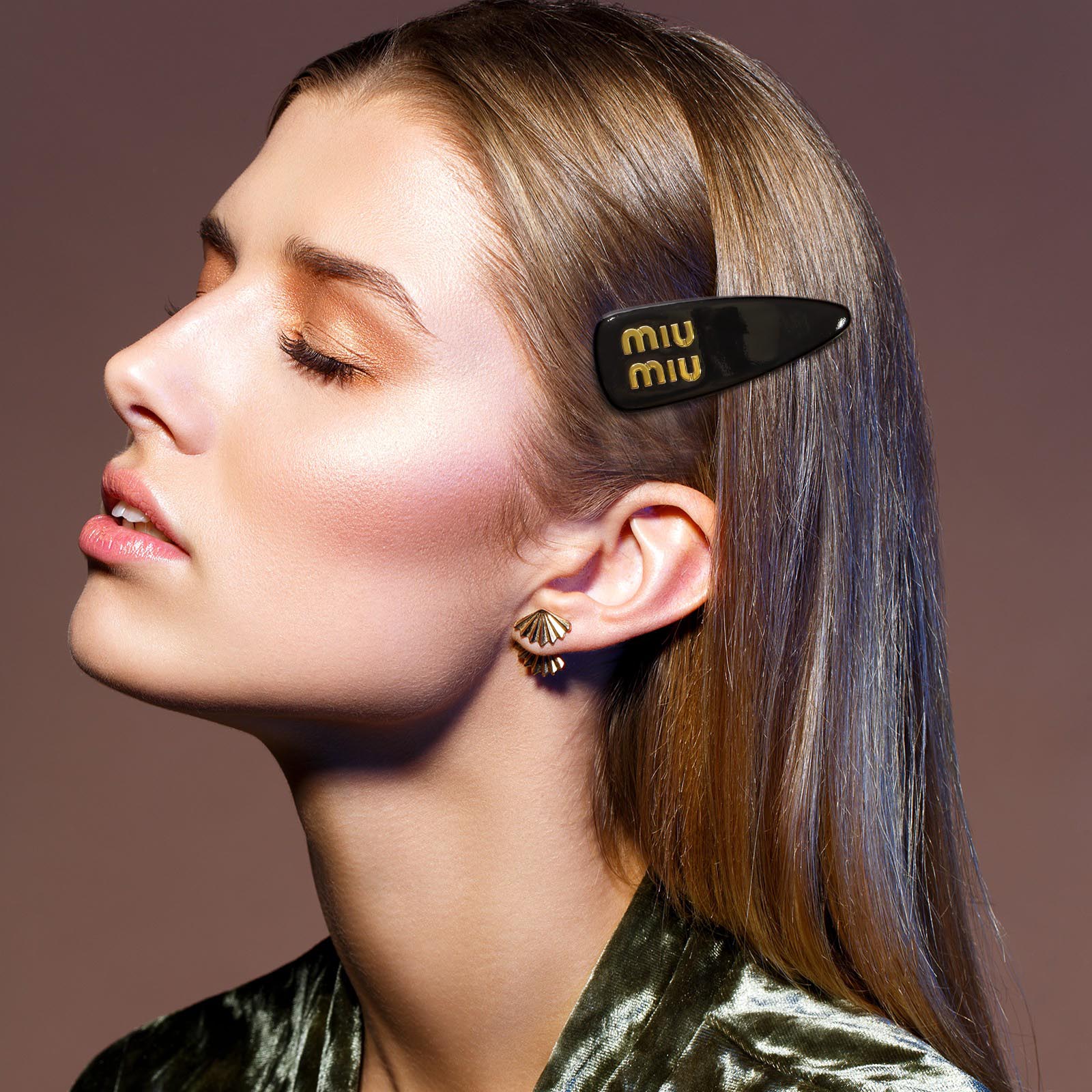 楽天市場】MIU MIU miumiu ミュウミュウ ヘアピン パテントレザー ヘア