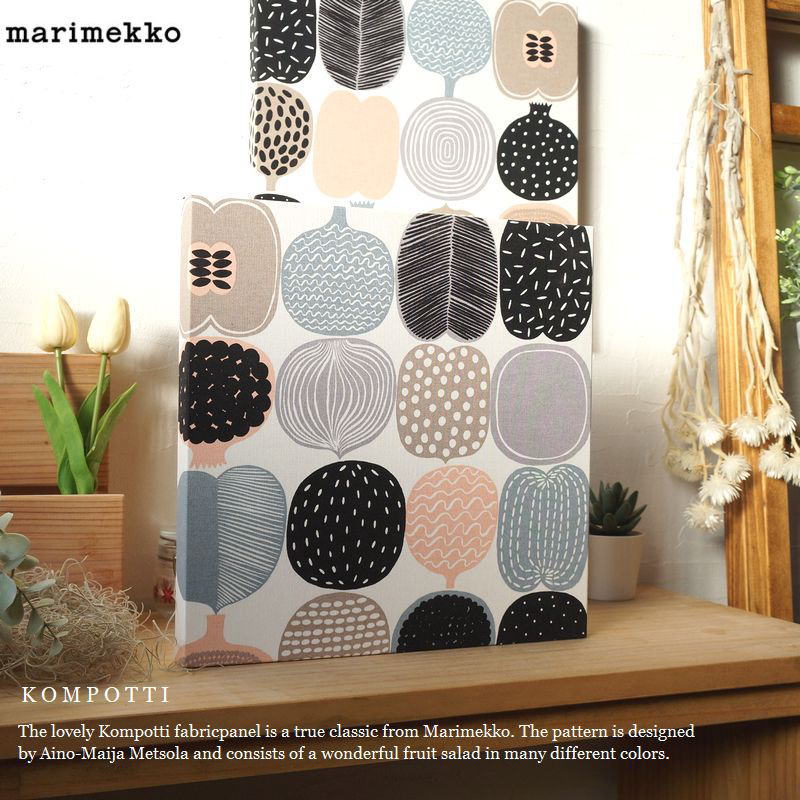 楽天市場】壁掛け 設置簡単 ファブリックパネル 北欧 マリメッコ