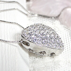 楽天市場】K18WG 【2.1ct】ダイヤモンド ハート ネックレス18金