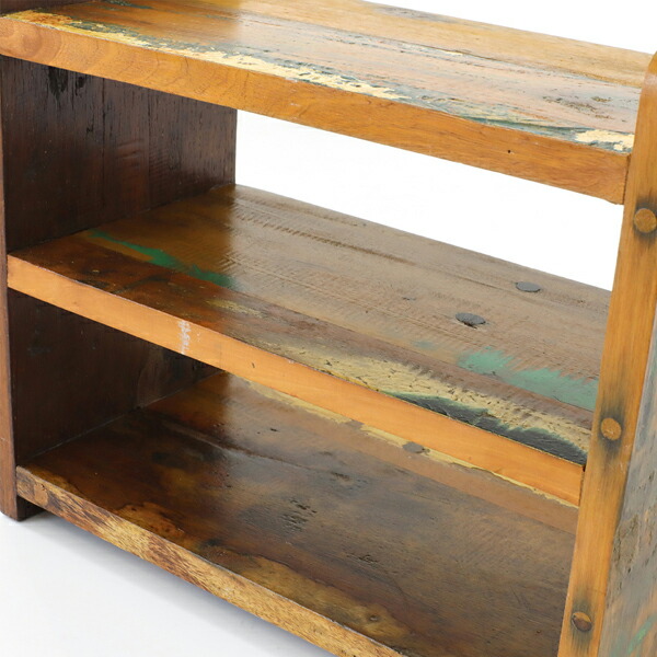 楽天市場】【古材】シェルフ ボート古材 W40×D20×H35cmボートの廃材を