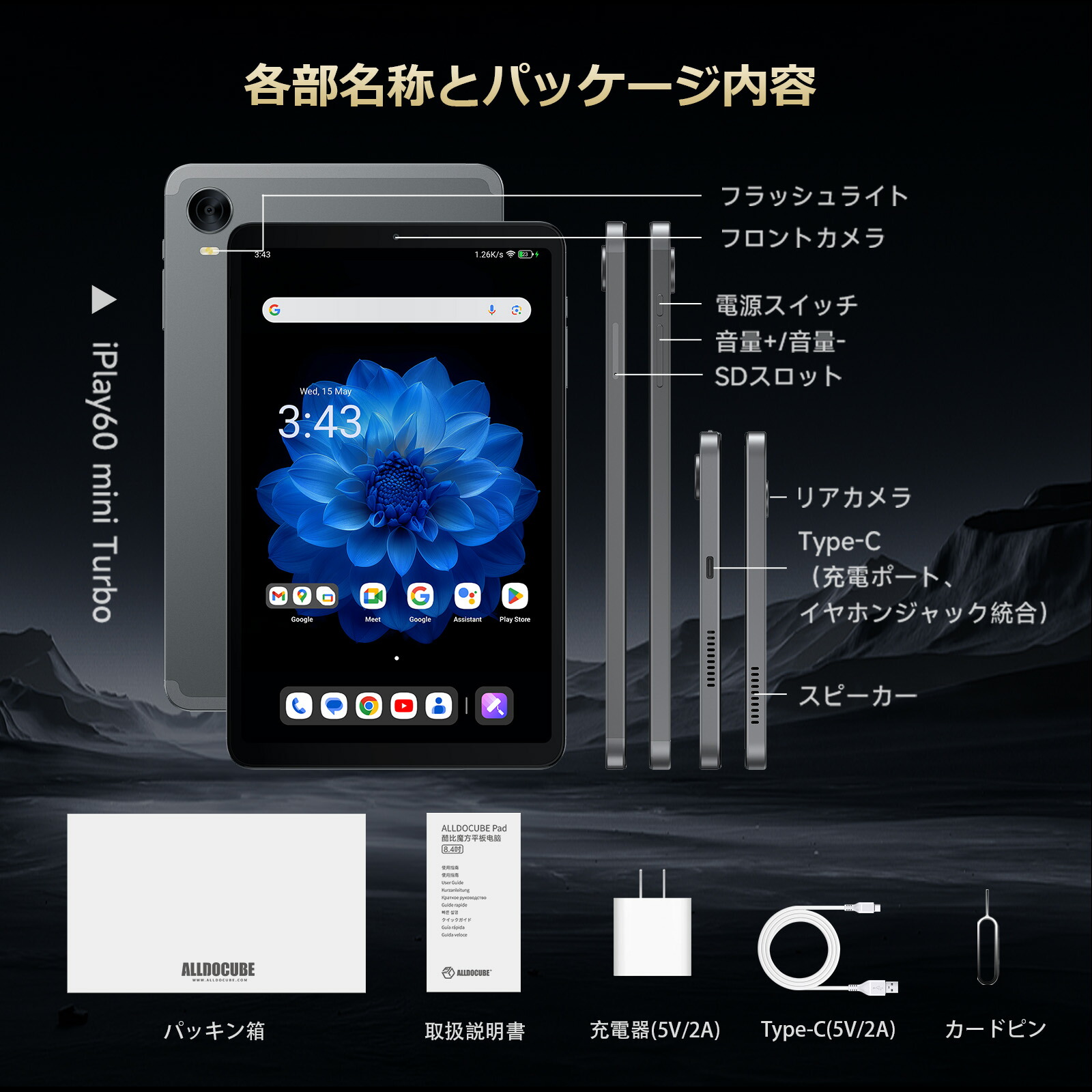 楽天市場】ALLDOCUBE iPlay60 mini Turbo タブレット 8インチ