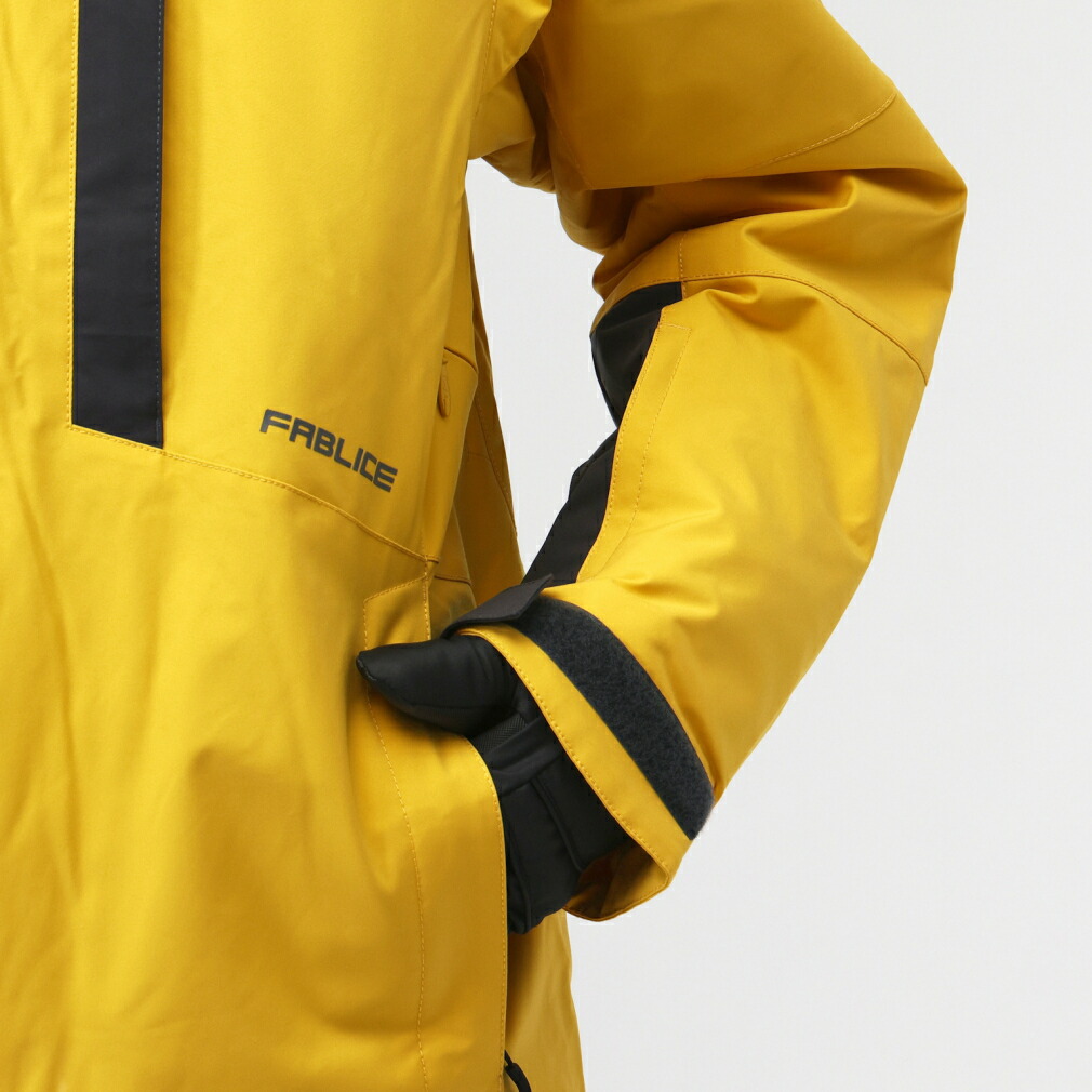 送料無料【FABLICE】訳有り 紺×黄スキーウェア上下まとめ S/S 送料無料