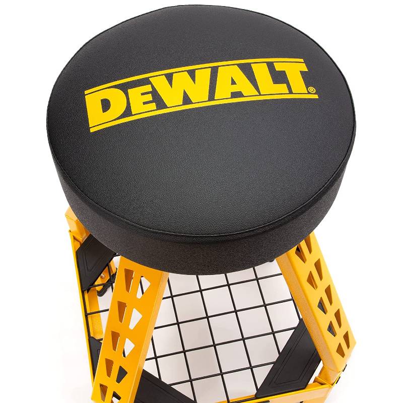 楽天市場】ガレージスツール スチールフレーム 360℃回転 椅子 DEWALT