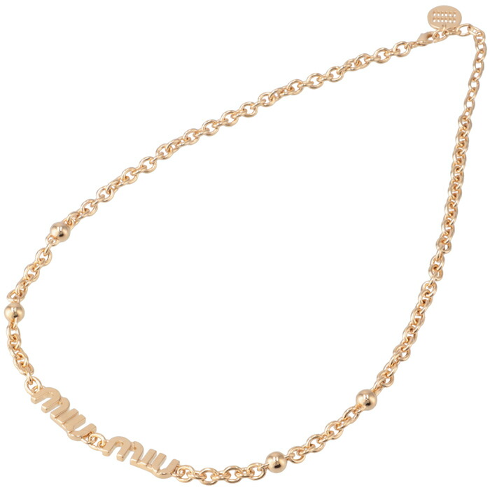 楽天市場】ミュウミュウ MIU MIU ネックレス ロゴ メタル チェーン