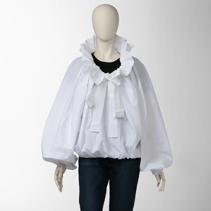 楽天市場】パトゥ PATOU ブラウス パフスリーブ グログランリボン