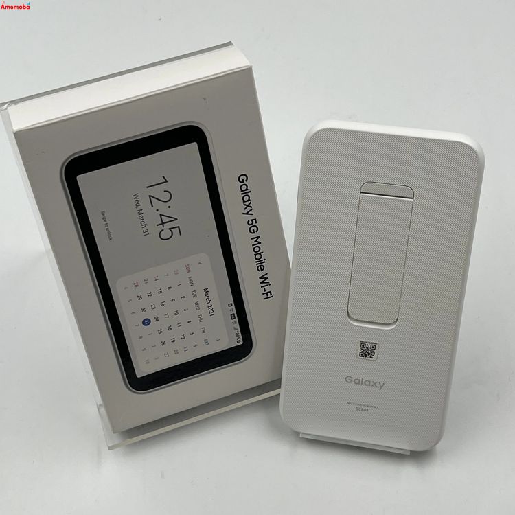 中古】Galaxy 5G Mobile Wi-Fi SCR01 ** ホワイト AU版SIMフリー 極美品