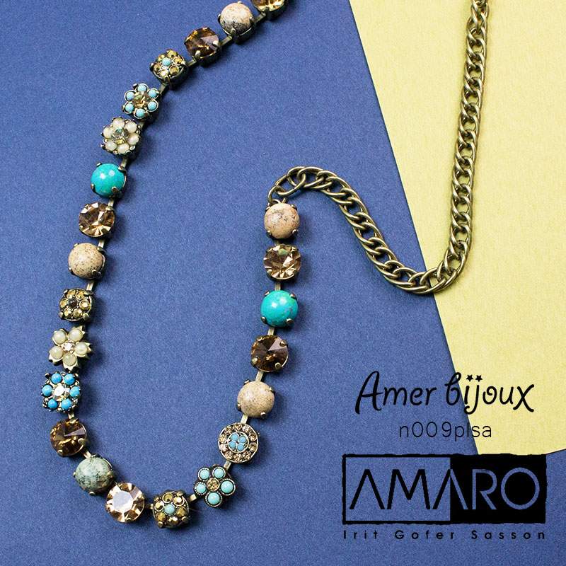 楽天市場】AMARO アマーロ ターコイズ 連結 ネックレス アンティーク