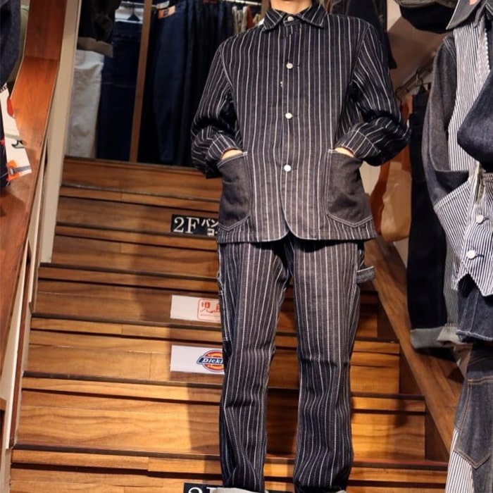 楽天市場】児島ジーンズ BICOLOR WABASH COVERALL バイカラー