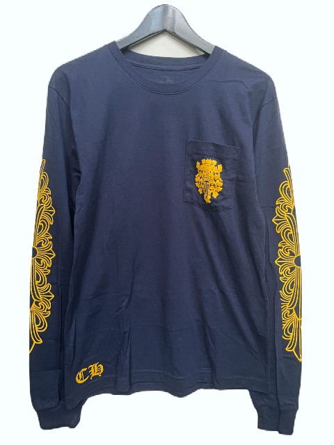 楽天市場】CHROME HEARTSクロムハーツダガーロングスリーブTシャツnavy