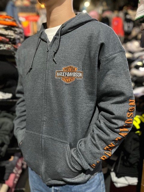 楽天市場】HARLEY-DAVIDSONハーレーダビッドソンジップパーカー grey